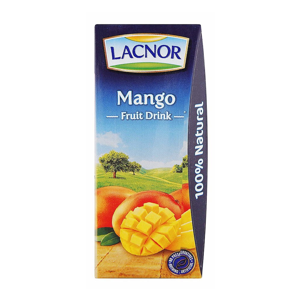 Lacnor Juice 100% Mango 180ML Carton Pack of 32