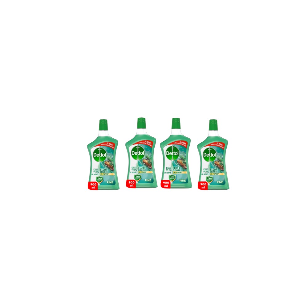 Dettol Floor Cleaner Pine Scent 900ML Pack of 4