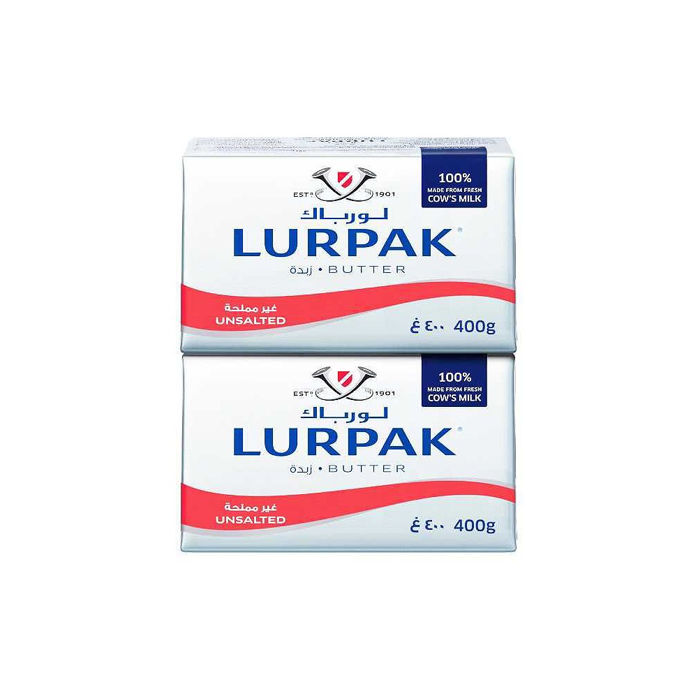 Lurpak Butter Unsalted 400g Pack of 2