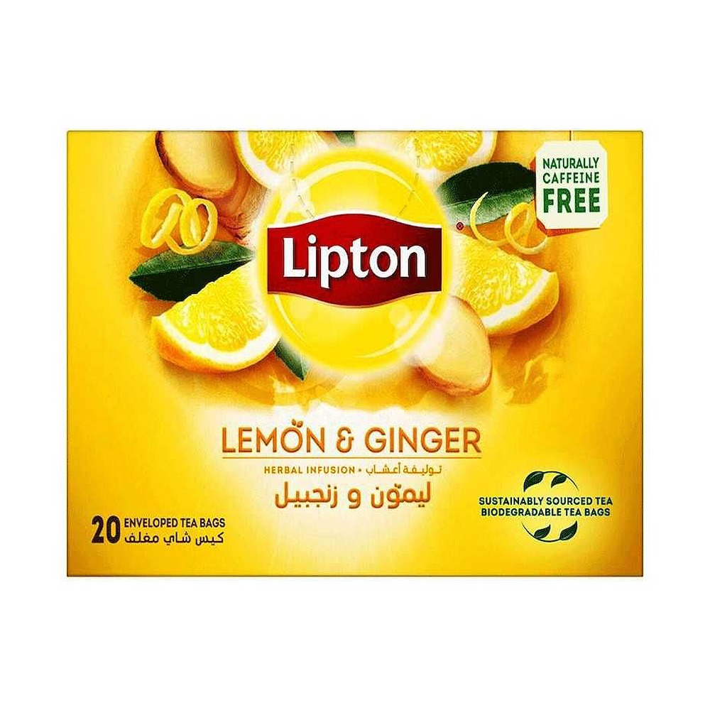 Lipton Herbal Infusion Tea – Herbal/Green/Black Lemon And Ginger 20 Tea – Herbal/Green/Blackbags