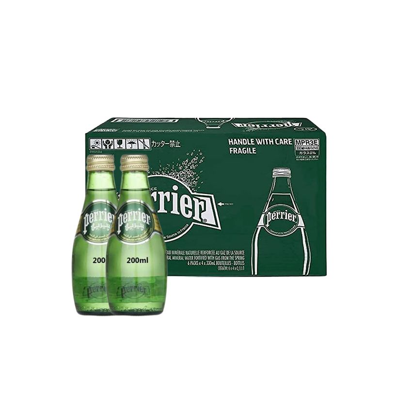 PERRIER Sparkling Mineral Water 200ML Carton Pack of 24