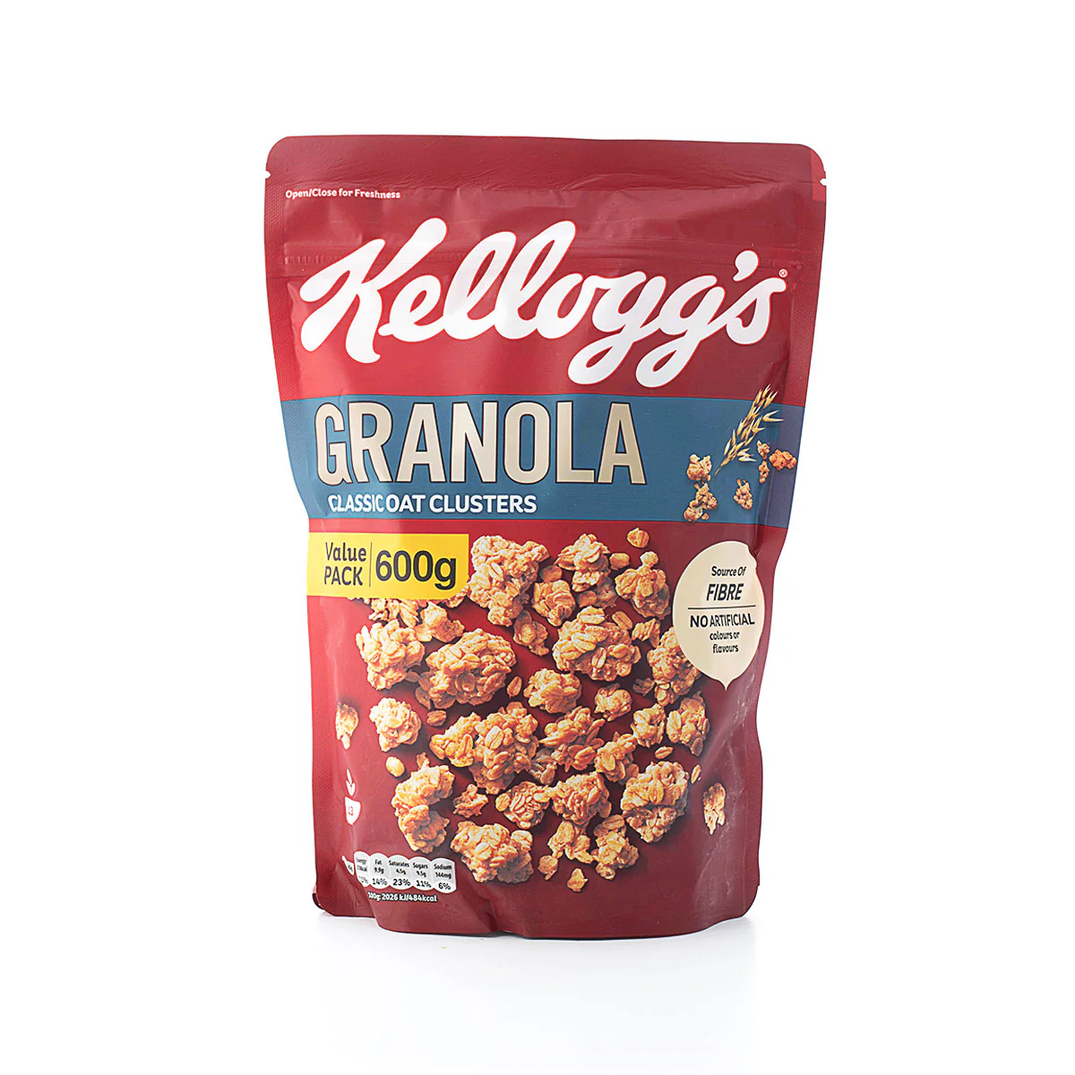 Kelloggs Granola Classic Oat Cluster 600GR Carton Pack of 5