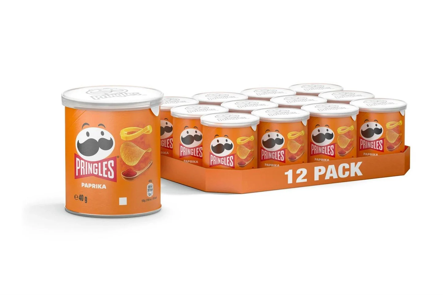 Pringles Snack Chips Paprika 40GM Carton Pack of 12