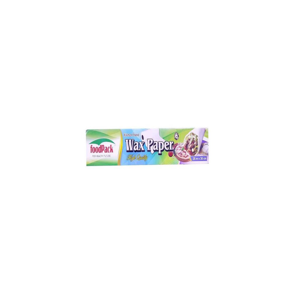 Foodpack Wax Paper Roll 25M x 30CM Pack of 4