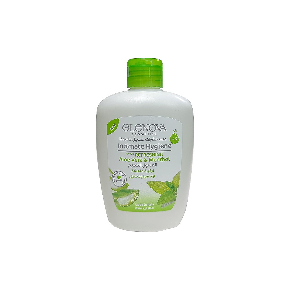 Glenova Intimate Hygiene Aloe & Menthol PH 4.5 300ML Pack of 4