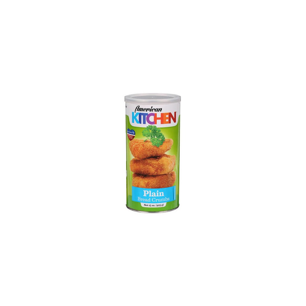 American Kitchen Plain Bread Crumbs 15 Gram Pack of 4