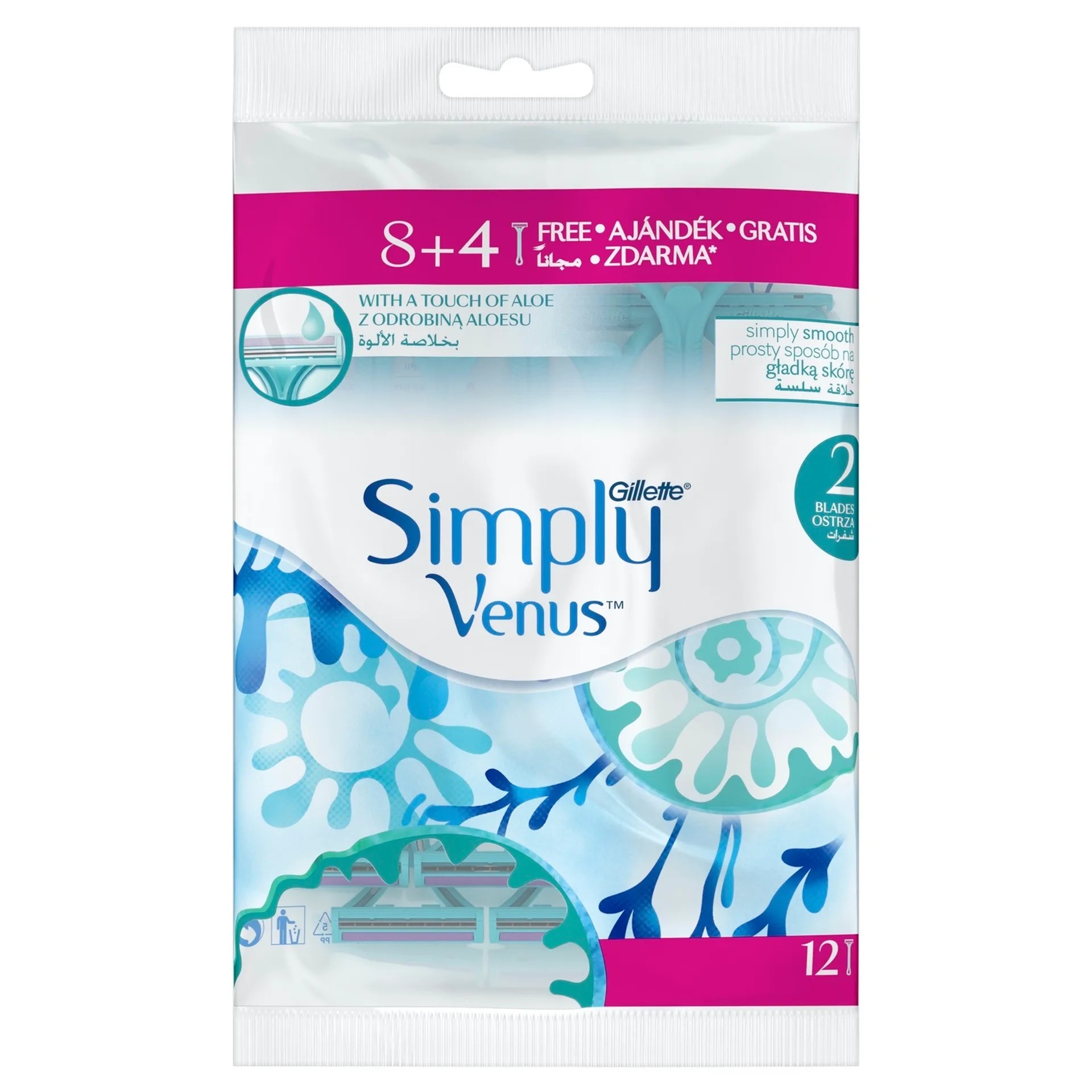 Gillette Simply Venus 2 Disposable Razor Single Pack of 3