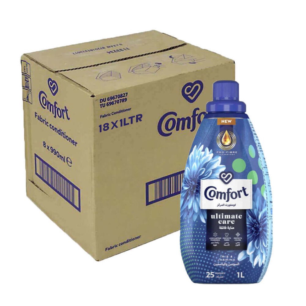 Comfort Concentrate Iris & Jasmine Fabric Conditioner 1 LTR Pack of 3