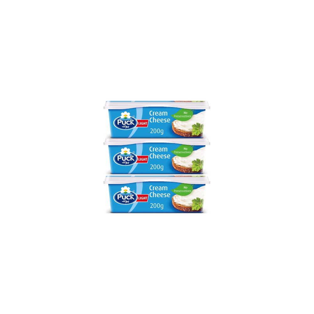 PUCK Cream Cheese Light 200GM Pack of 3