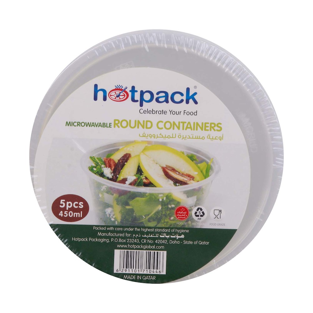 Hotpack M/W Round Container 450ml Single Piece