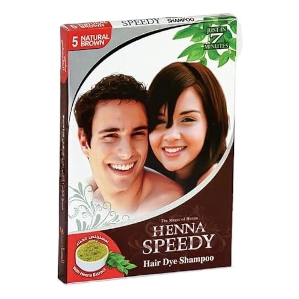 Henna Speedy Hair Dye Shampoo Brown-5 Carton Pack of 20
