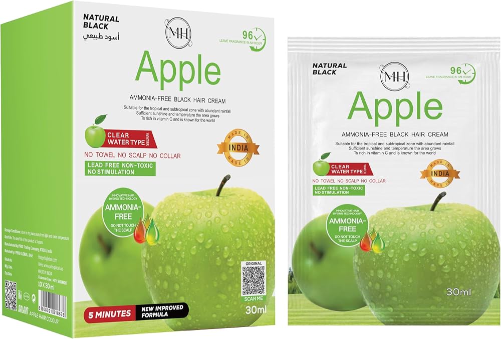 Malano Apple Hair Colour Shampoo Natural Black 30ml Outer
