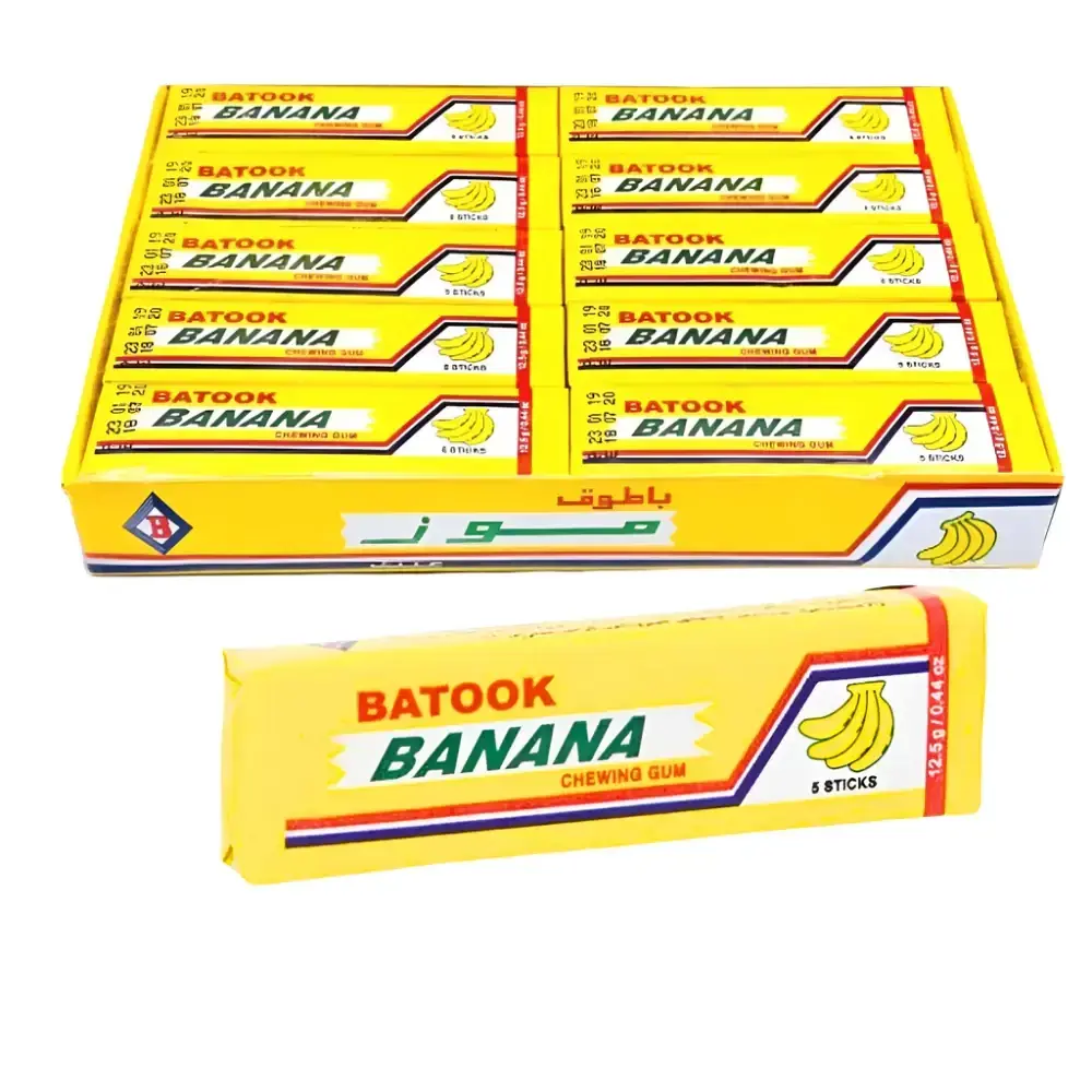 BATOOK Chewing Gum Banana Carton Pack of 50