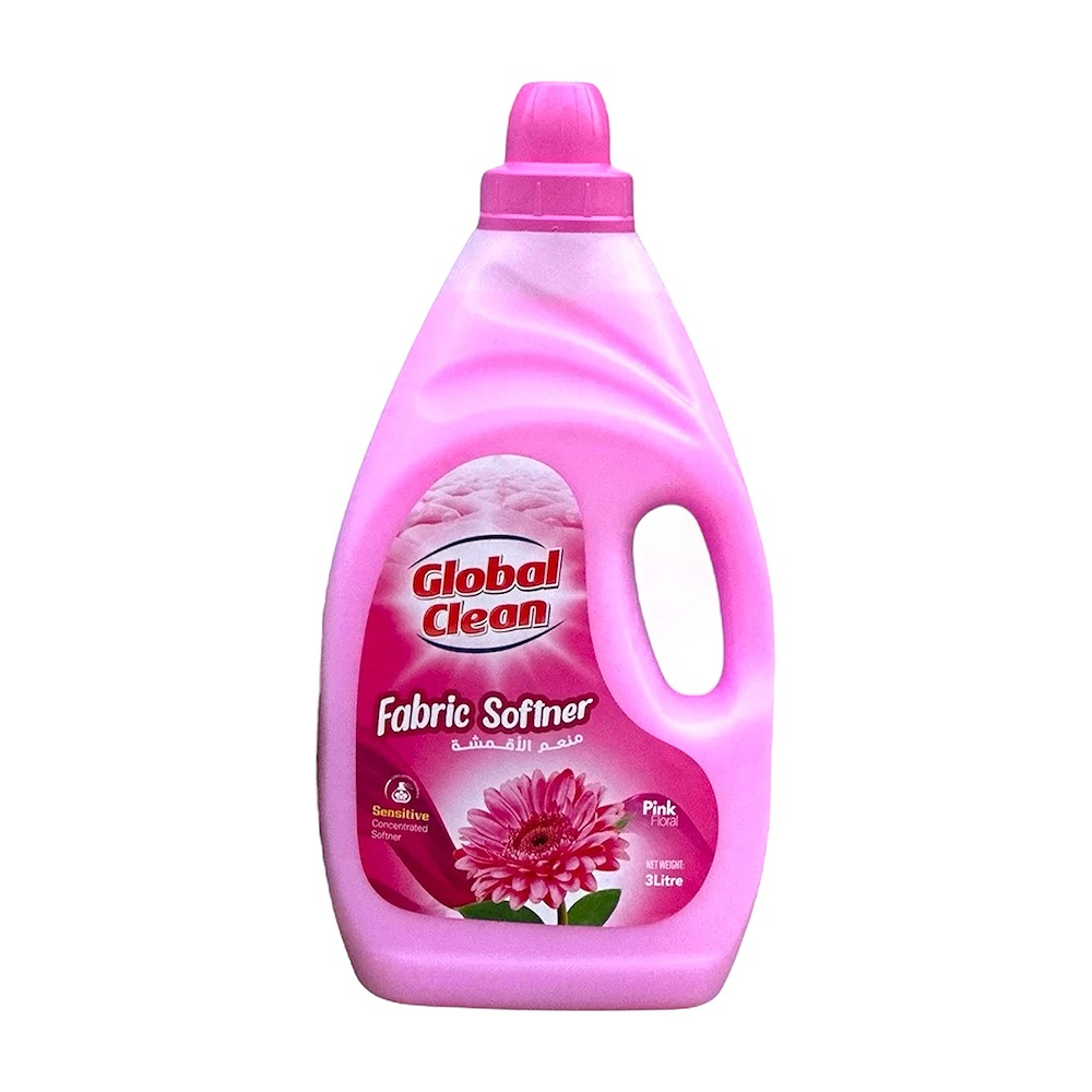 GLOBAL CLEAN Fabric Softener Baby Soft Pink 2 Liter Pack of 2
