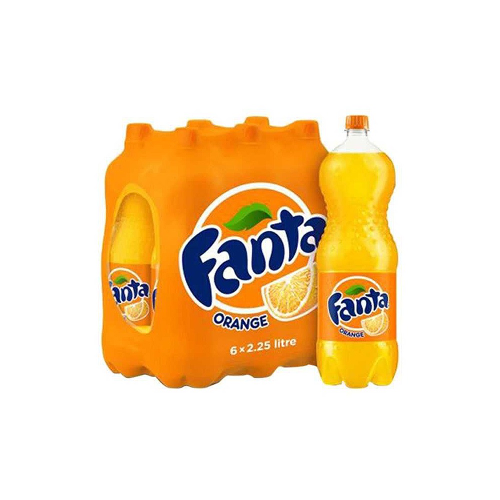 Fanta Orange Soft Drink 2.25L Pack of 6 | Refreshing Soft Drink