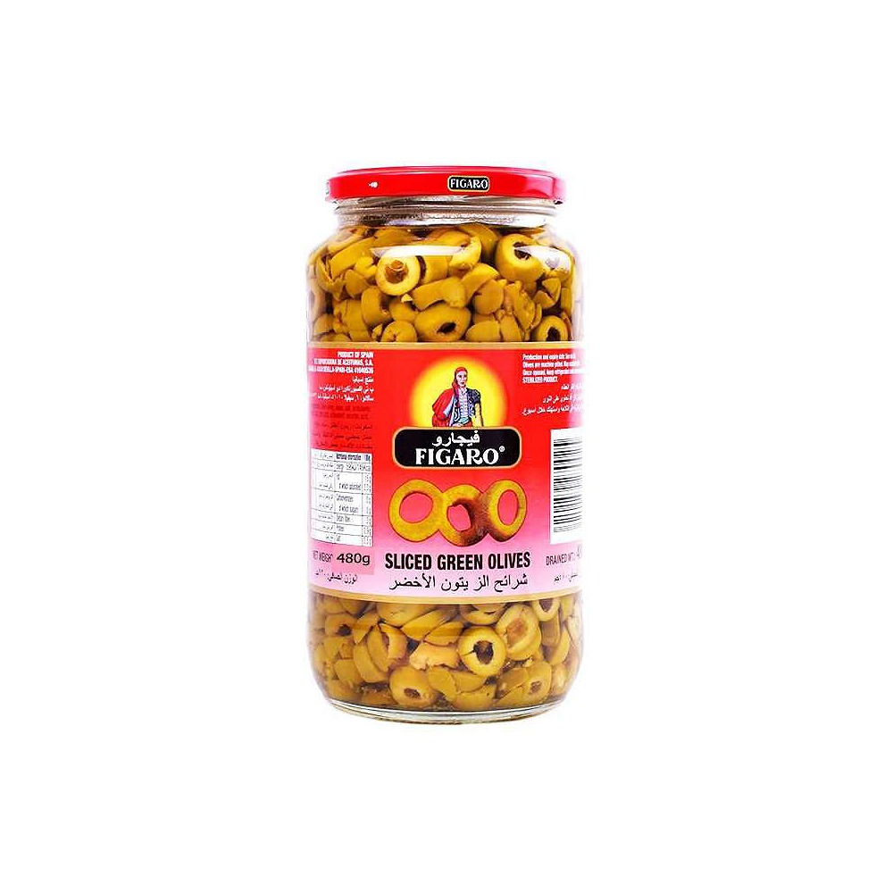 Figaro Sliced Green Olives 480g