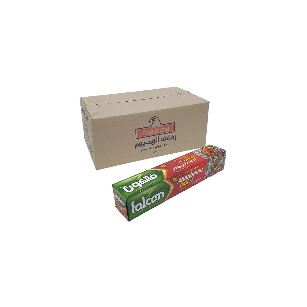 FALCON Aluminium Foil 1.5KG x 45CM Carton Pack of 6