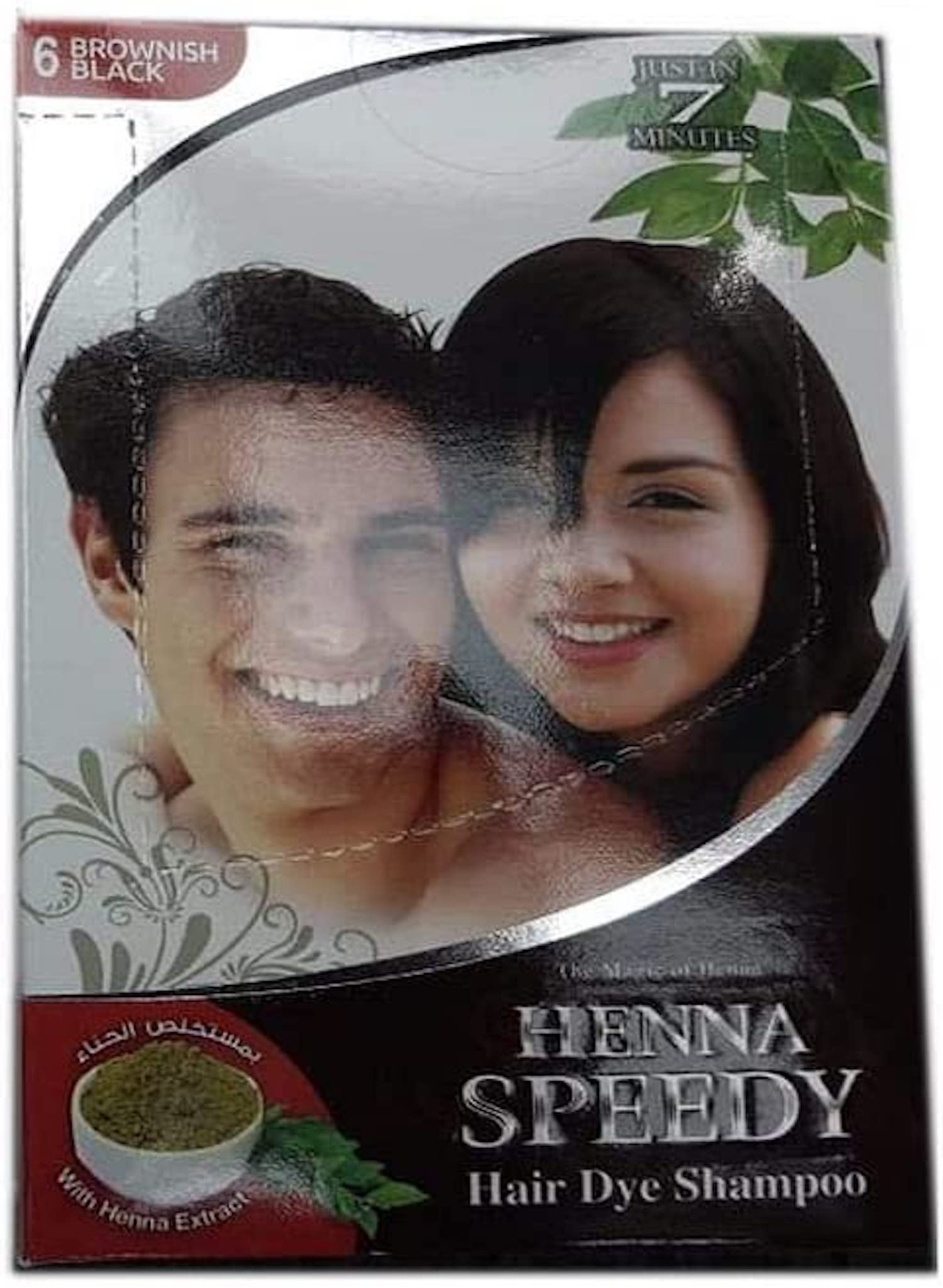 Henna Speedy Hair Dye Shampoo Brownish Black 6 1 Outer