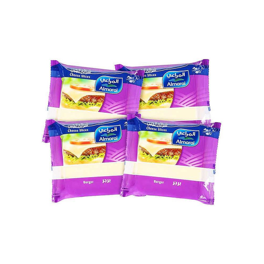 Almarai Burger Cheese Slices 200gm (3+1 Free) - Premium Quality & Great Value