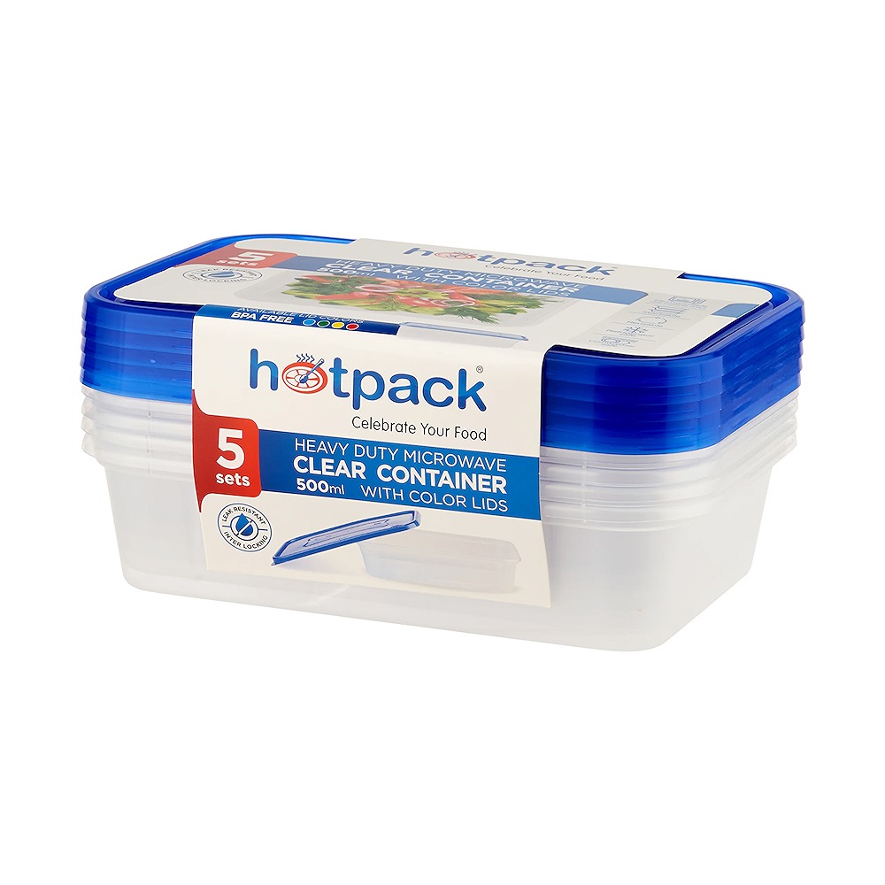 Hotpack Microwave Rectangular Container 500ML Carton Pack of 20
