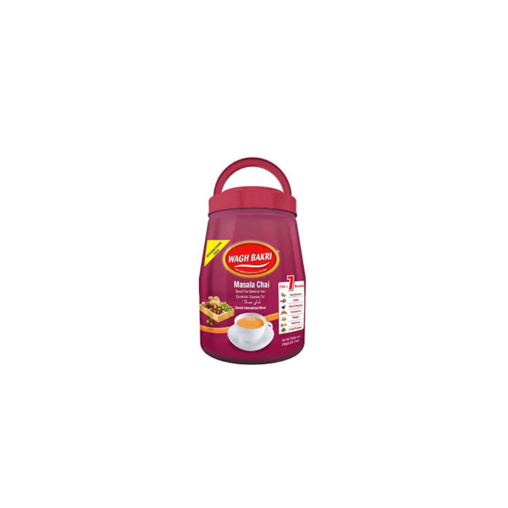 Wagh Bakri Masala Chai Jar 250GR Carton Pack of 40