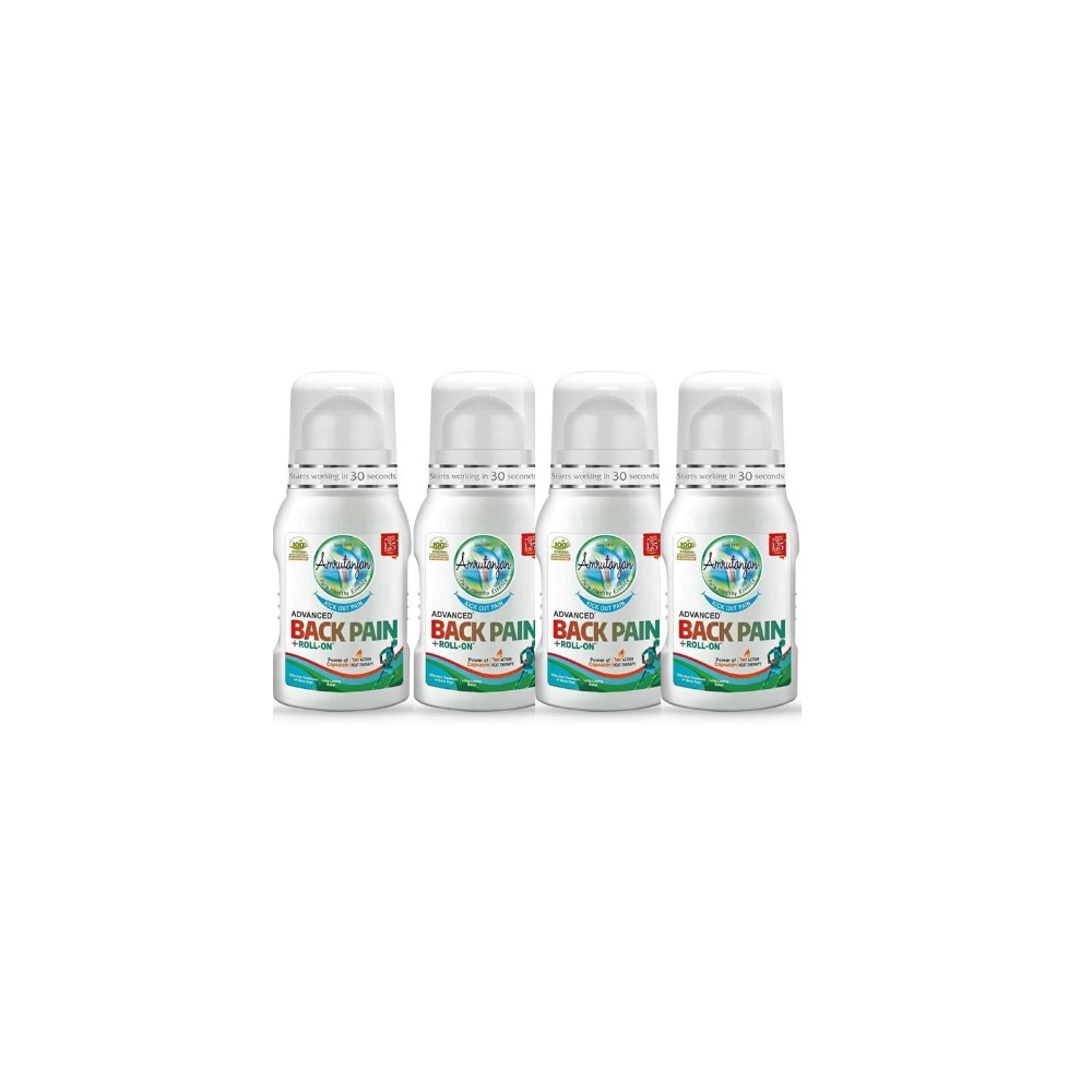 Amrutanjan Back Pain Roll On 50ML Pack of 4