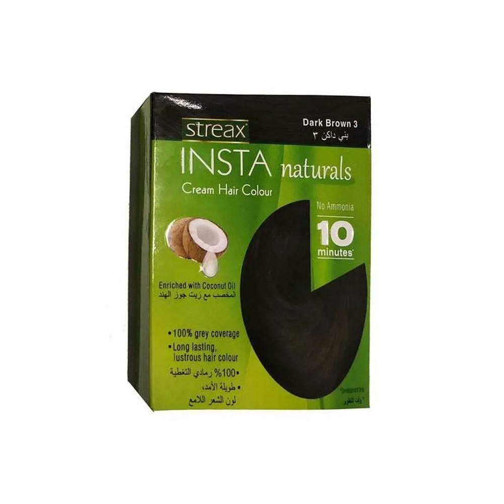 STREAX Insta Cream Hair Colour Dark Brown 15ml Piece