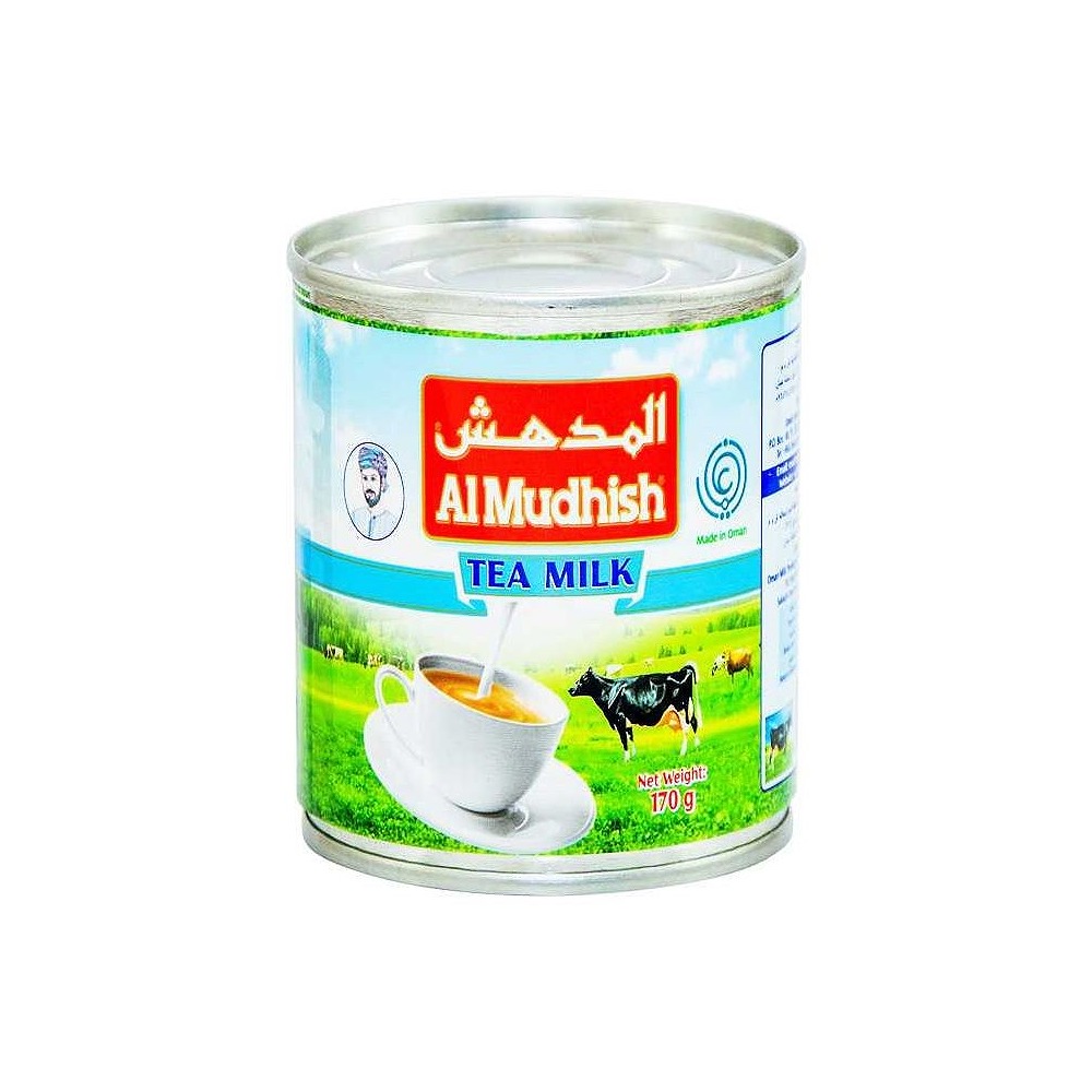 AL MUDHISH Evaporated Milk Liquid 170g - Creamy Full-Fat Dairy Milk for Cooking, Baking & Beverages