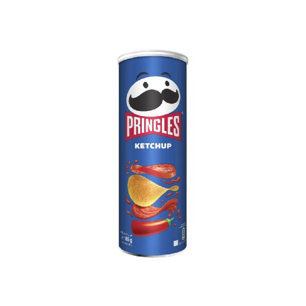 Pringles Blue Ketchup Potato Chips 165GR Carton Pack of 19