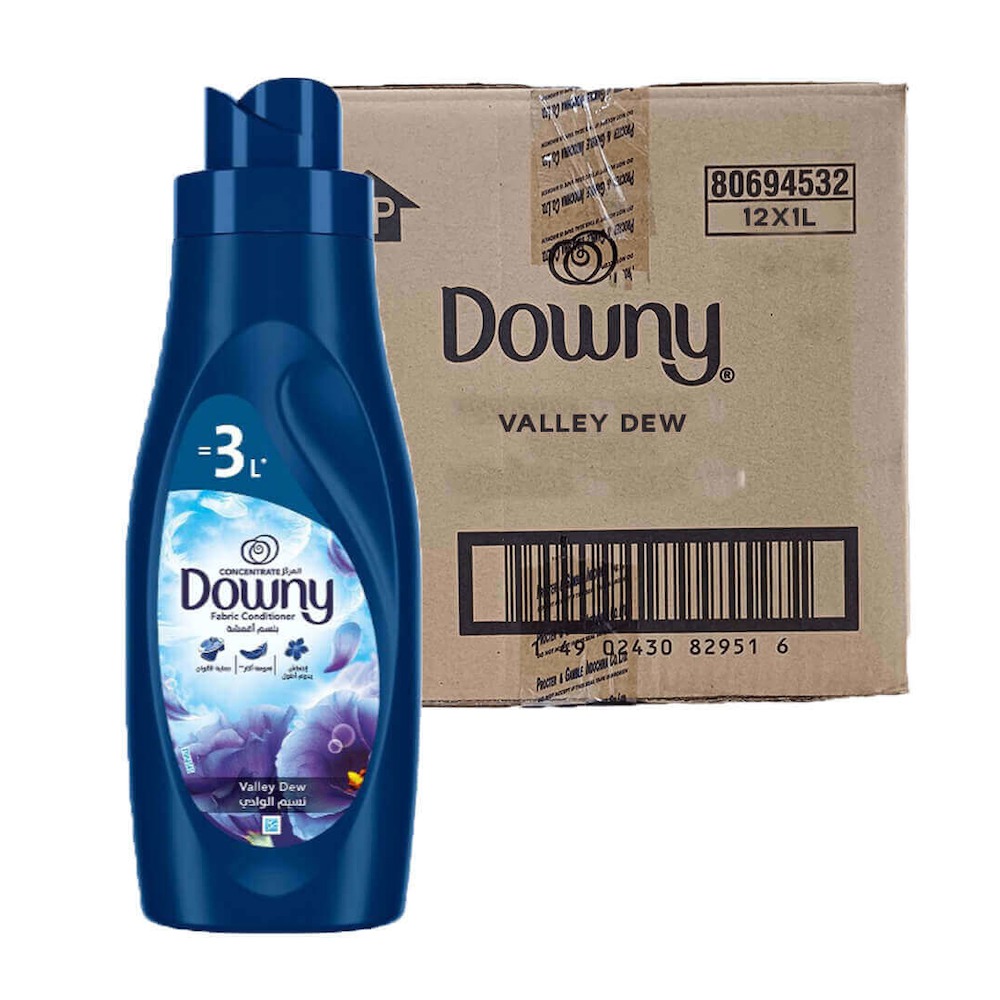 DOWNY Fabric Softener Concentrate Valley Dew 1LTR Carton Pack of 12