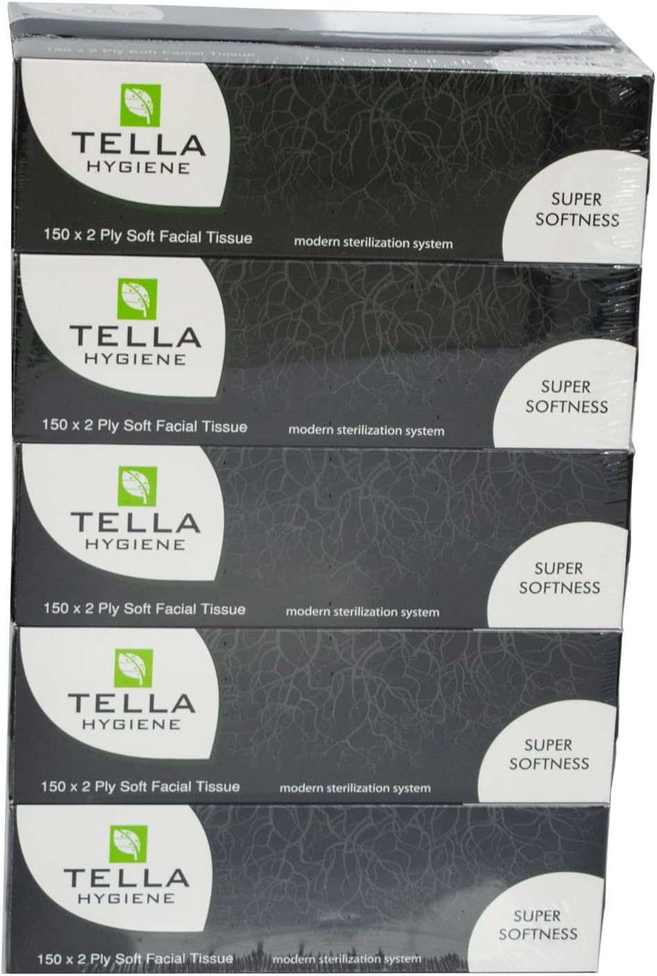 Tella Hygiene Facial Tissue 150 Sheets 2 Ply (1x5) | Soft Strong Tissues | Best Deal 5.99 AED Dubai