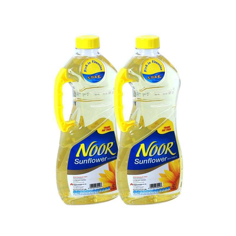 Noor Pure Sunflower Oil Twin Pack 1.8Ltr×2, Pack of 3