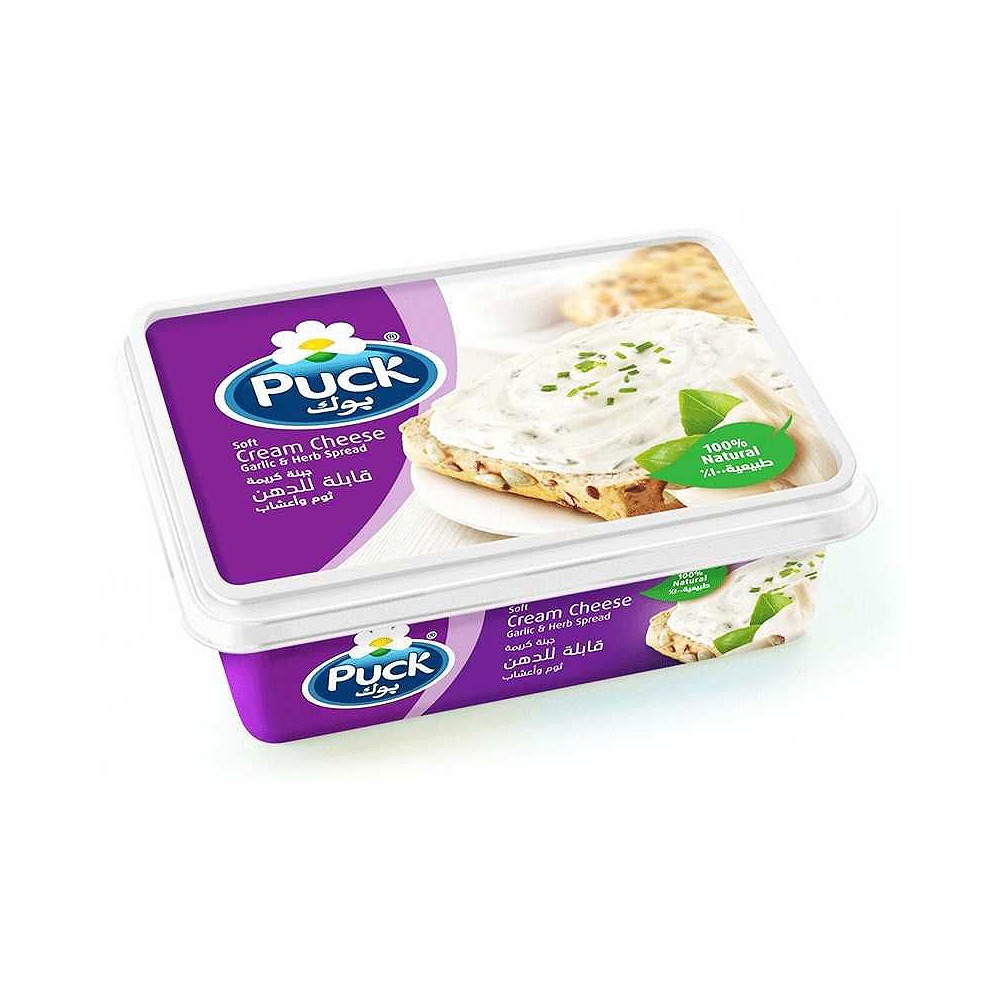 Puck Cream Cheese Garlic & Herbs 200g - Premium Quality & Great Value