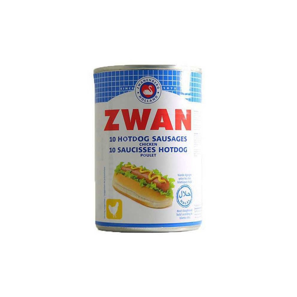 Zwan Hotdog Chicken Sausages 400g, Box of 24 - Premium Quality & Great Value