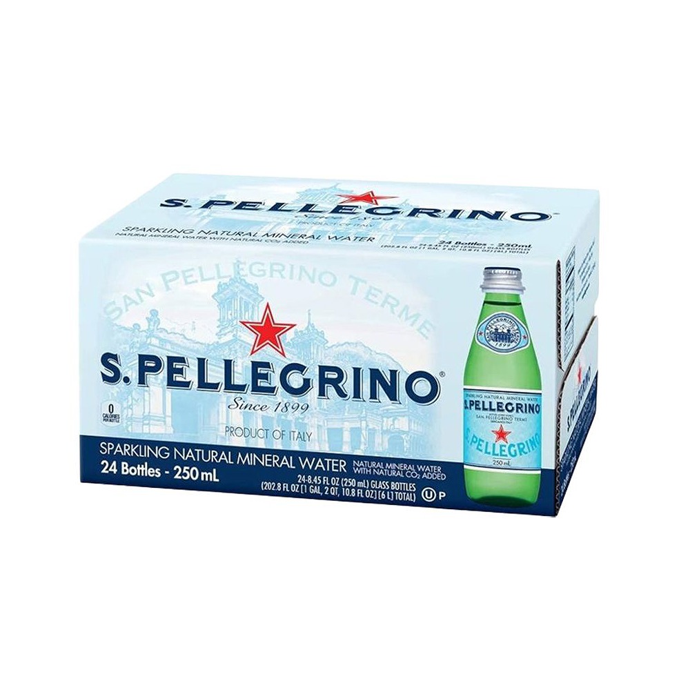 San Pellegrino Sparkling Water 250ml Glass – Pack of 24