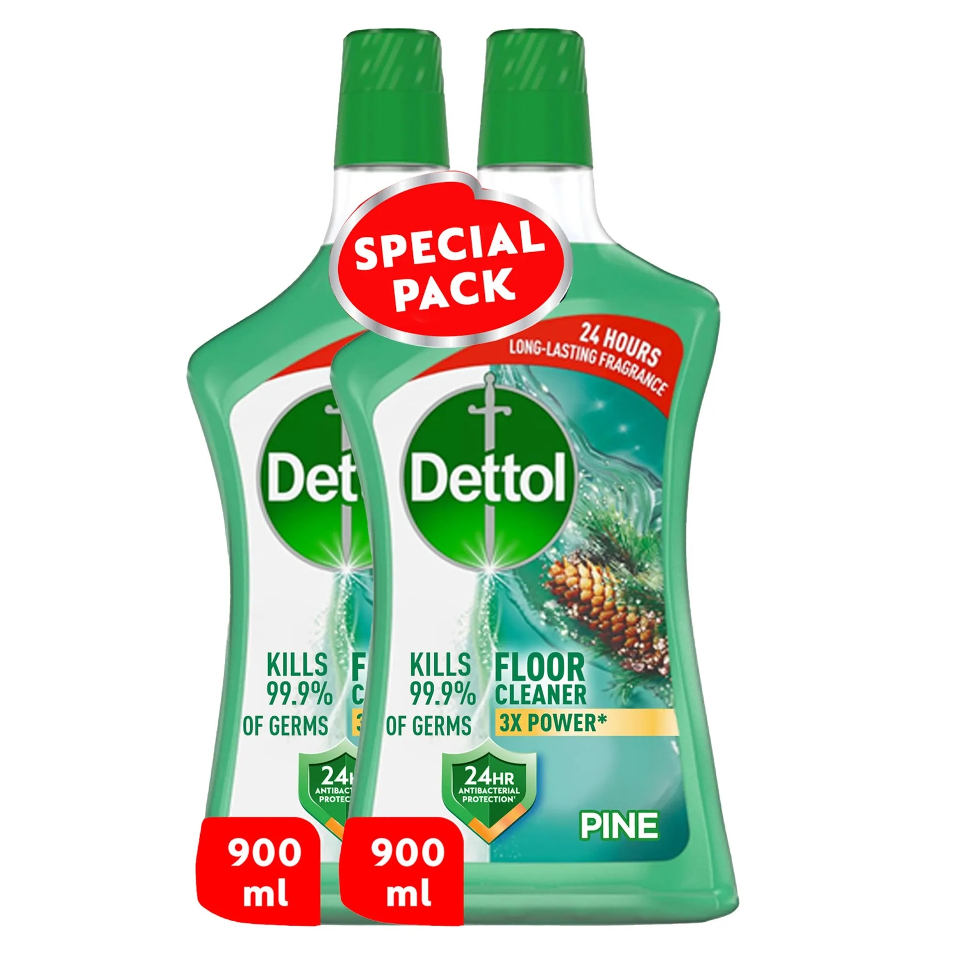 Dettol Floor Cleaner Pine 900ml Outer 2-Pack