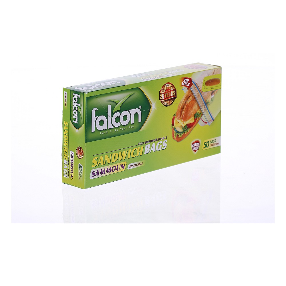 FALCON Sandwich Bags 19x10 cm Single Pack of 4