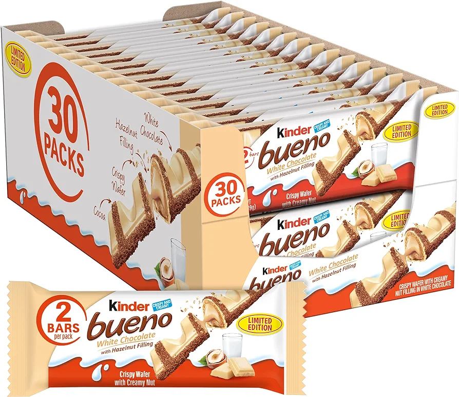 Kinder Bueno White Chocolate 39GR Carton Pack of 4