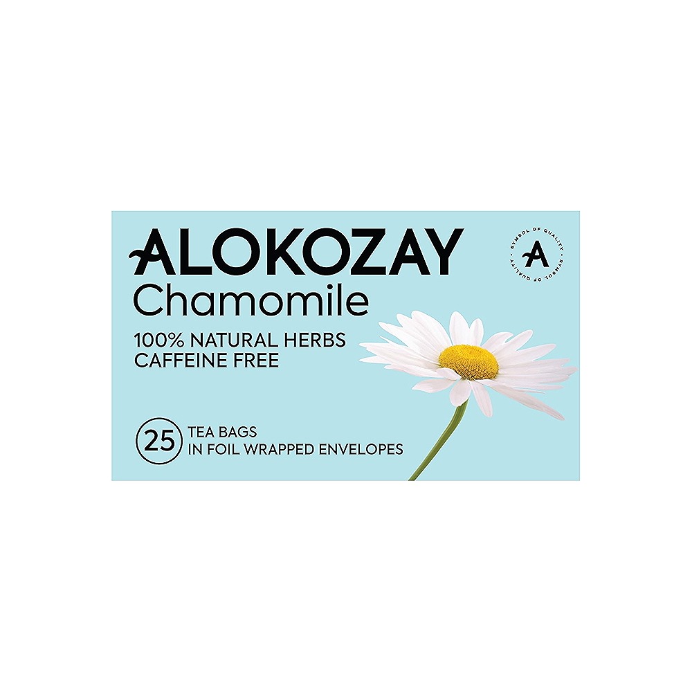 ALOKOZAY Herbal Chamomile Tea Envelopes 25 Count Piece