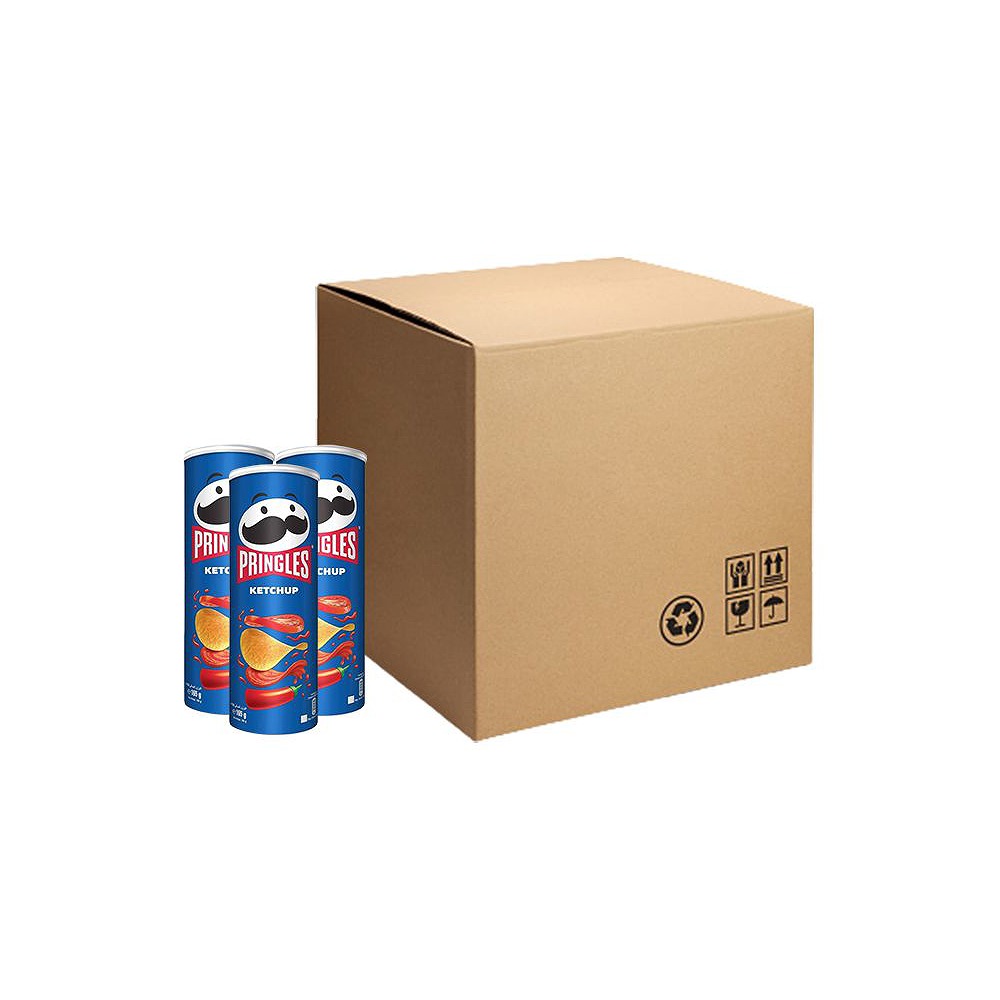 Pringles Ketchup Flavor Potato Crisps 165g Large Can 19 Pack Carton Tangy Tomato Chips Snack for Retail & Foodservice