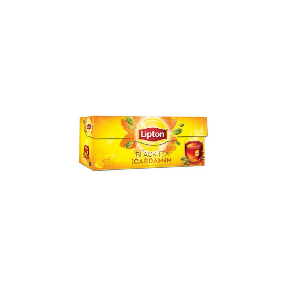Lipton Flavoured Black Tea – Rich Aroma Cardamom 25 Tea – Rich Aroma Bags