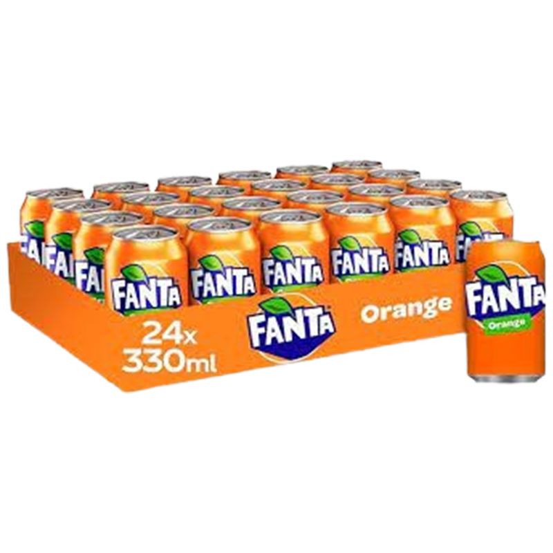 Fanta Orange 330ml Cans Pack of 24 – Bright Citrus Soft Drink