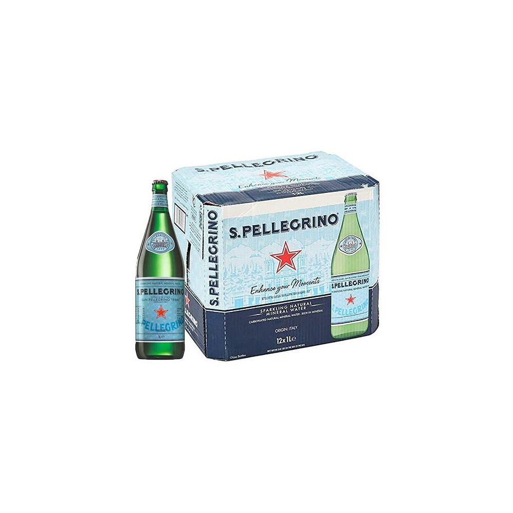 San Pellegrino Sparkling Water 1L Glass – Pack of 12