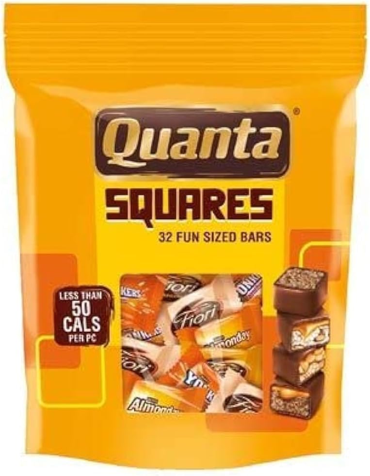 QUANTA Squares Fun Sized Chocolate Bars 344g Pack of 4