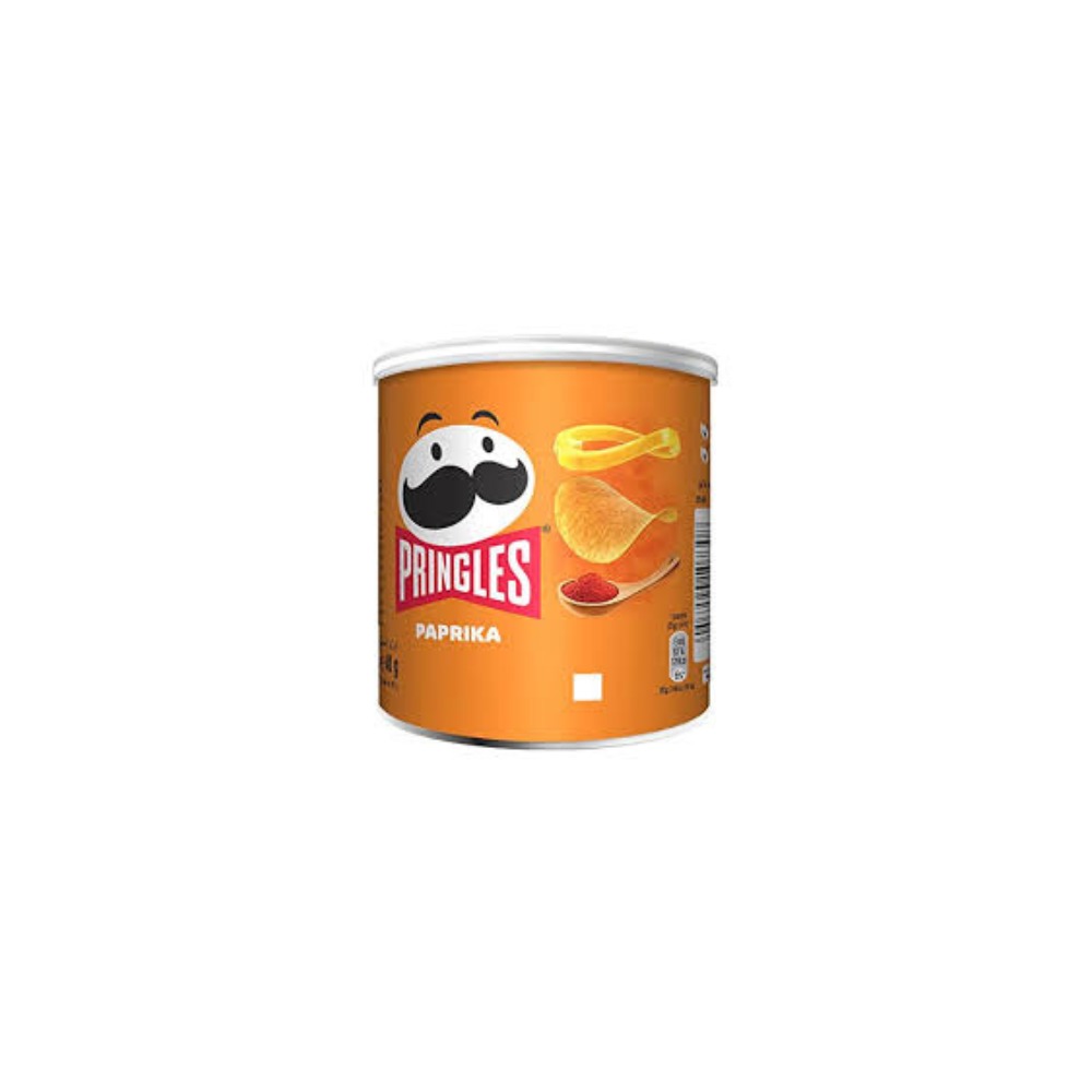 Pringles Paprika Flavor Mini Potato Crisps 40g Small Can Spicy Paprika Chips Snack Pack for Retail & Vending