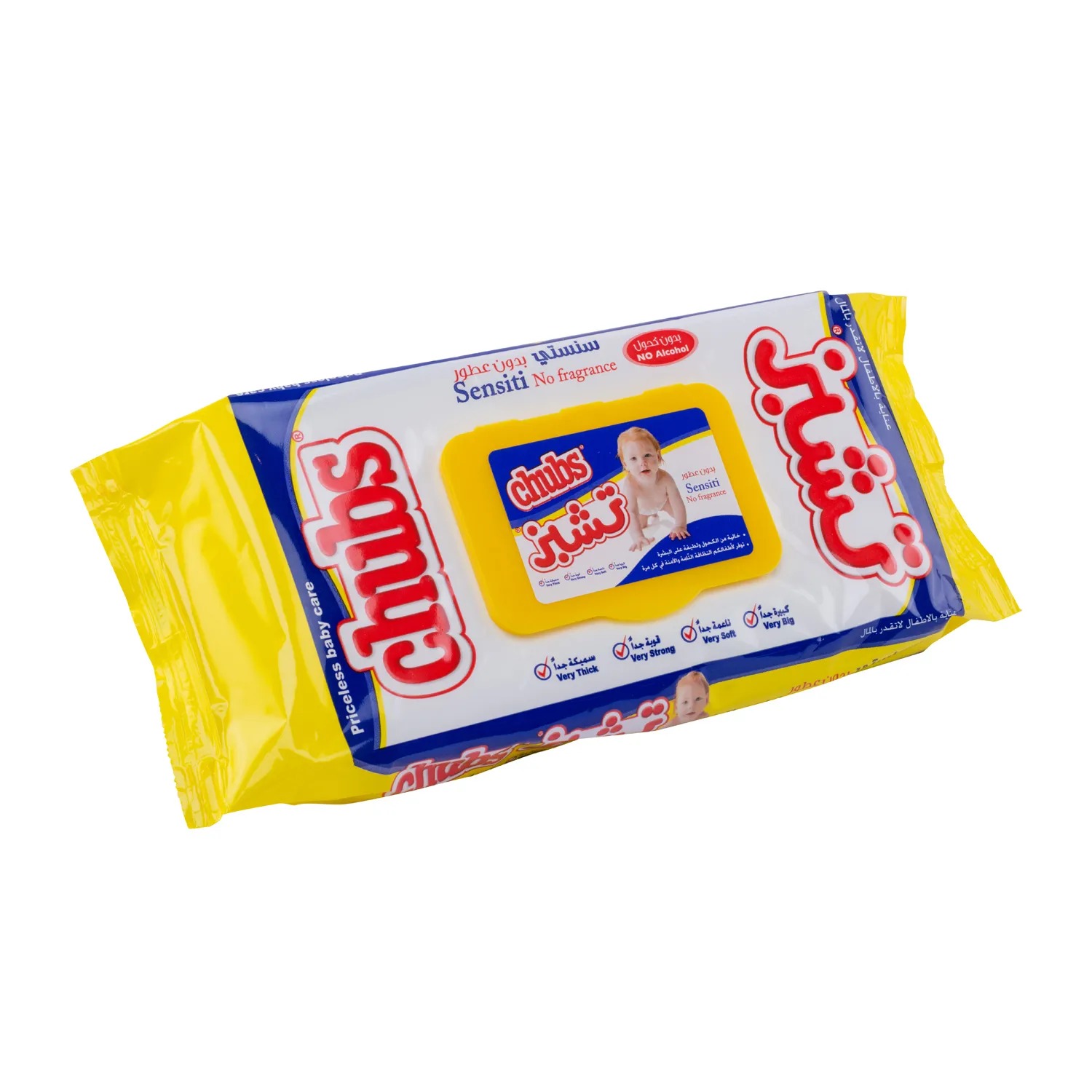 Chubs Baby Wipes Flow Pack 40 Sensitive Scent Piece