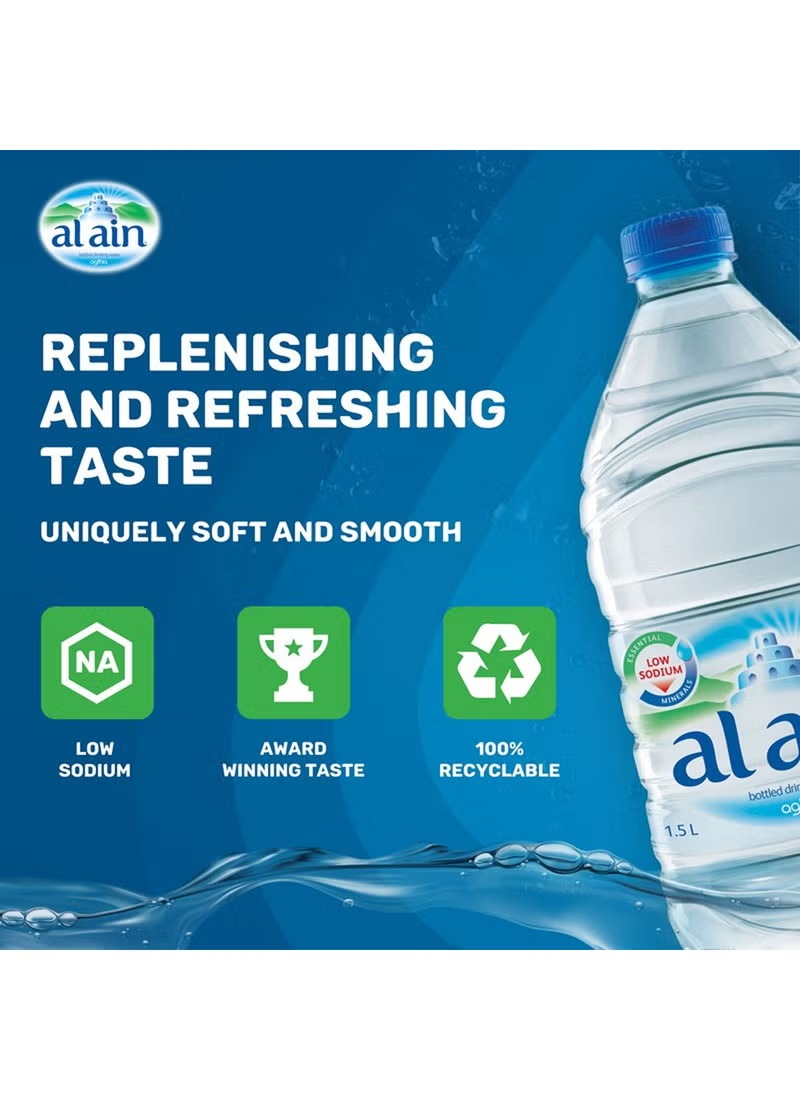 Al Ain Water 1.5L x 6 Pack | Natural Spring Water | Pure & Refreshing