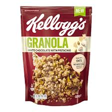 Kelloggs Granola White Choco & Pista 320GR Carton Pack of 6