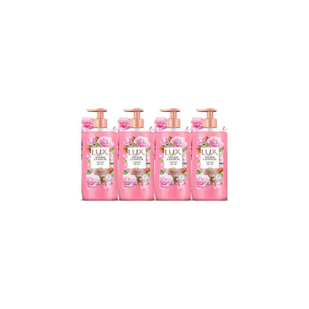 LUX Handwash Soft Rose & Almond Oil 250ML Pack of 4