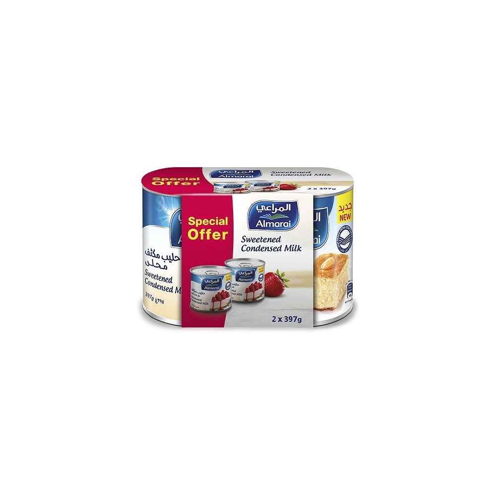 Almarai Sweet condensed Milk 397g Pack of 2 - Premium Quality & Great Value